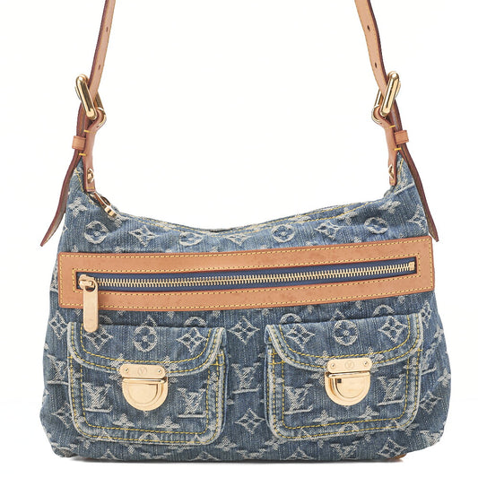 LOUIS VUITTON Monogram Monogram Denim Buggy PM M95049 Gold-Tone Hardware, Pre-Owned