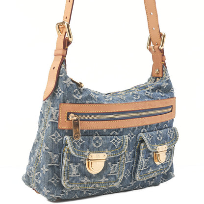 LOUIS VUITTON Monogram Monogram Denim Buggy PM M95049 Gold-Tone Hardware, Pre-Owned