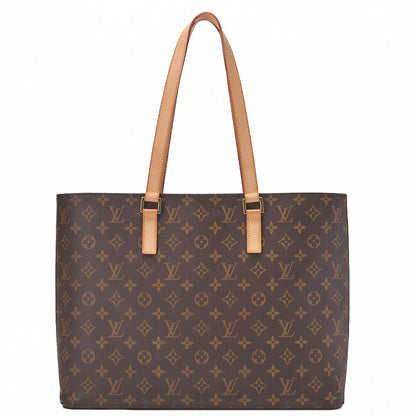 LOUIS VUITTON Louis Vuitton Monogram Luco Tote Bag M51155 Brown Gold-Tone Hardware, Pre-Owned