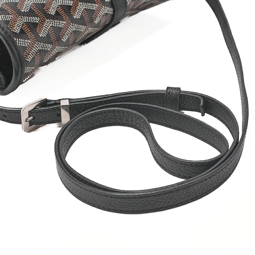 GOYARD Belvedere PM PVCx Leather Shoulder Bag Brown (Silver