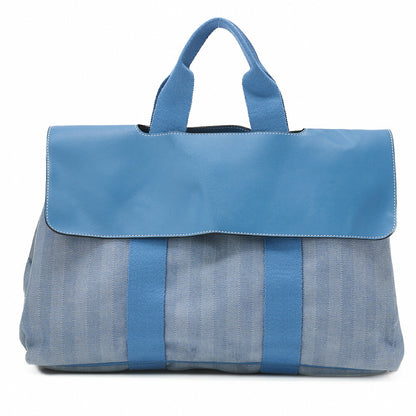 HERMES Valparaiso GM Towarchevron Blue Jean Silver Fittings Women's Bag Brand [Used] [Free Shipping]