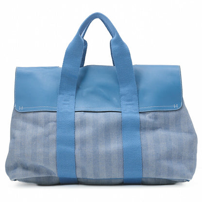 HERMES Valparaiso GM Towarchevron Blue Jean Silver Fittings Women's Bag Brand [Used] [Free Shipping]