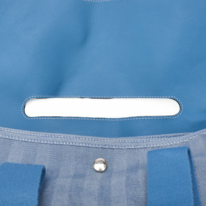 HERMES Valparaiso GM Towarchevron Blue Jean Silver Fittings Women's Bag Brand [Used] [Free Shipping]