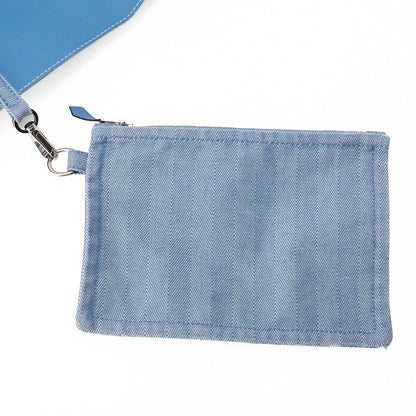 HERMES Valparaiso GM Towarchevron Blue Jean Silver Fittings Women's Bag Brand [Used] [Free Shipping]