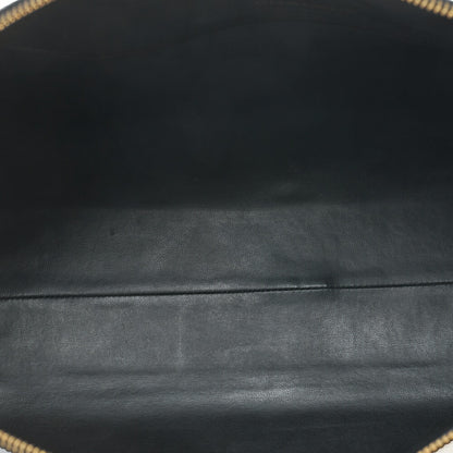 CHANEL Handbag Boston Bag Calfskin Matlasse Sportline Logo White X Black Gold-Tone Hardware, Pre-Owned