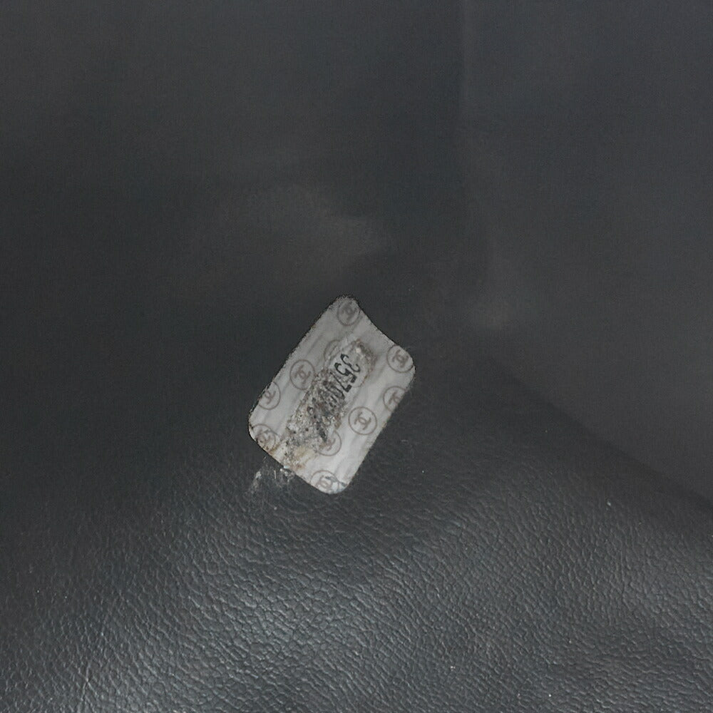 CHANEL Handbag Boston Bag Calfskin Matlasse Sportline Logo White X Black Gold-Tone Hardware, Pre-Owned