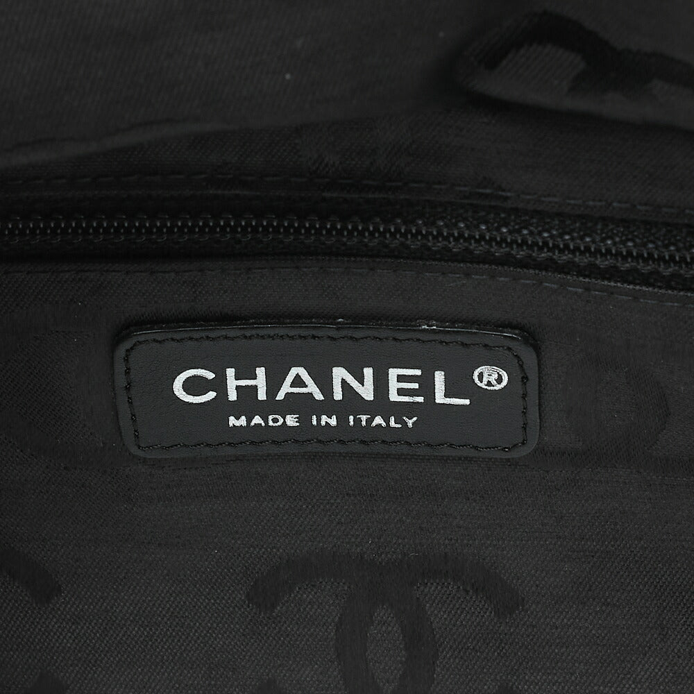 CHANEL Cambon Line Calf Leather Cambon Line Large Beige X Black Tote Bag (Silver Fittings) Women's [Used] [Free Shipping]