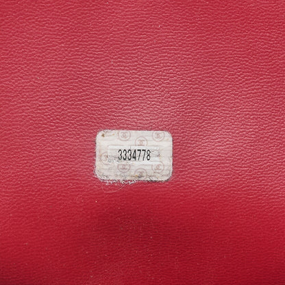 CHANEL Caviar Skin Outside Flap Turnlock Chain Tote Bag Red Gold-Tone Hardware, Pre-Owned