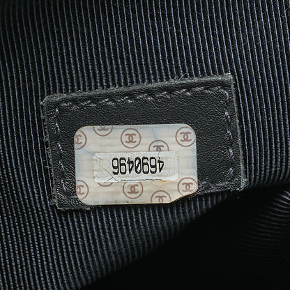 CHANEL Handbag Coco Mark Tortoiseshell Denim Silver-Tone Hardware, Pre-Owned