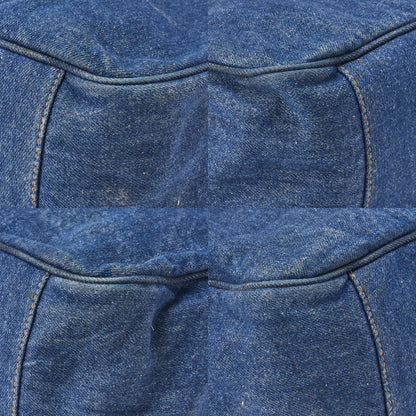 CHANEL Handbag Coco Mark Tortoiseshell Denim Silver-Tone Hardware, Pre-Owned