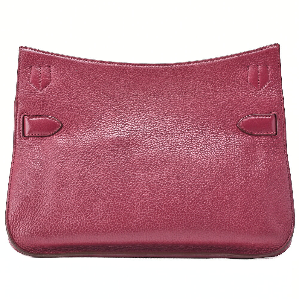 HERMES Gypsy 31 Tryon Cl?mence Shoulder Bag Ruby Silver-Tone Hardware, Pre-Owned