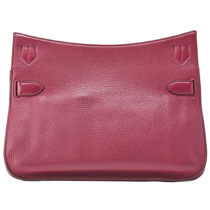 HERMES Gypsy 31 Tryon Cl?mence Shoulder Bag Ruby Silver-Tone Hardware, Pre-Owned