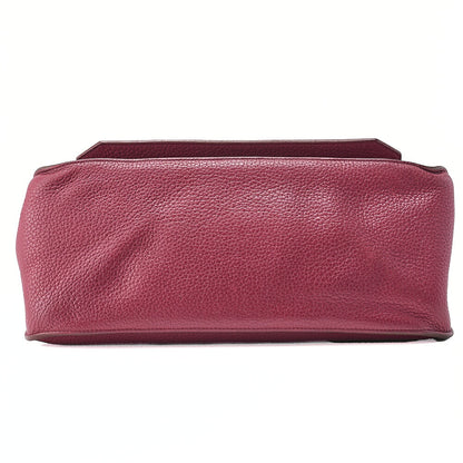 HERMES Gypsy 31 Tryon Cl?mence Shoulder Bag Ruby Silver-Tone Hardware, Pre-Owned