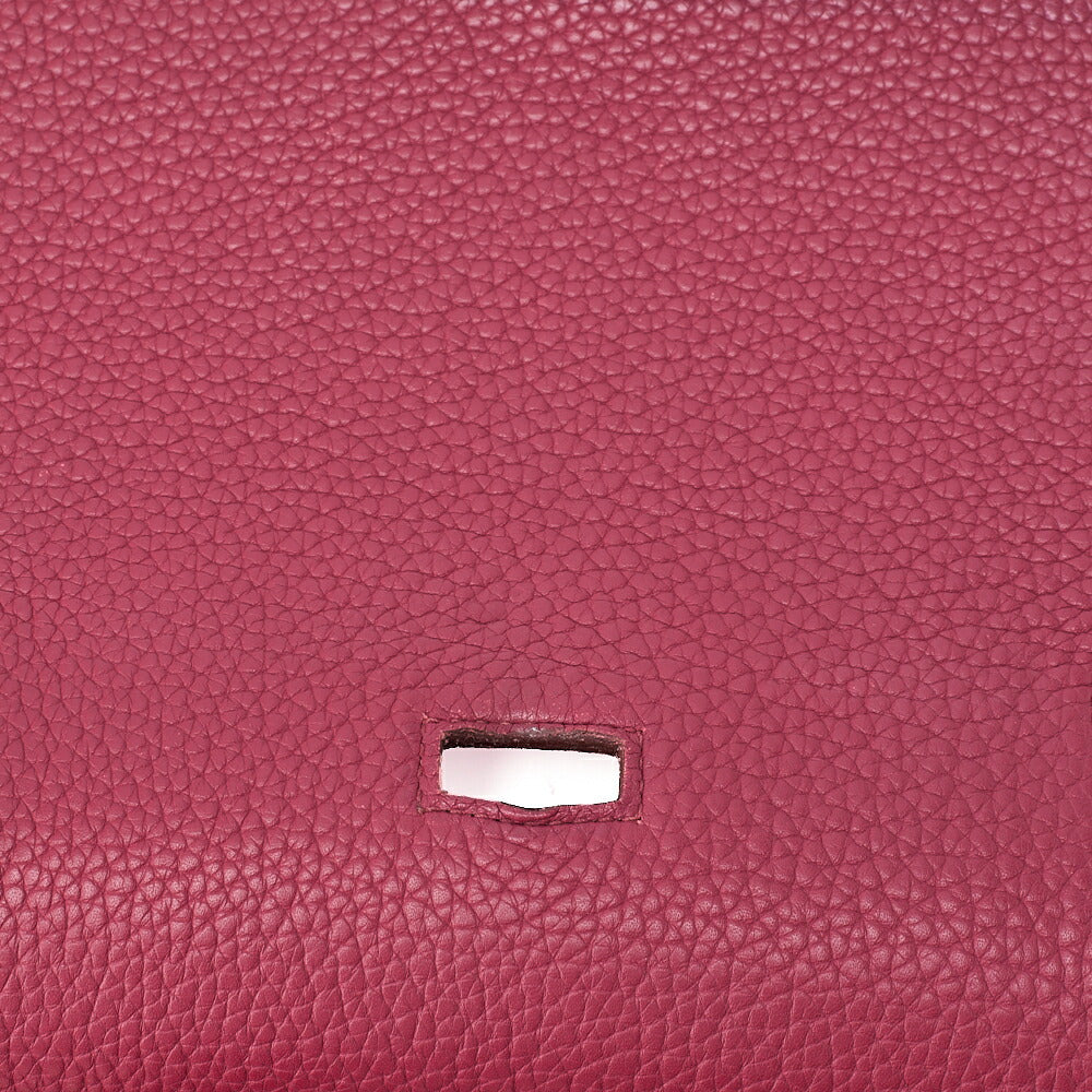 HERMES Gypsy 31 Tryon Cl?mence Shoulder Bag Ruby Silver-Tone Hardware, Pre-Owned