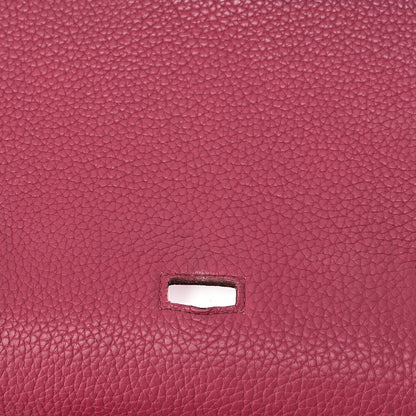 HERMES Gypsy 31 Tryon Cl?mence Shoulder Bag Ruby Silver-Tone Hardware, Pre-Owned