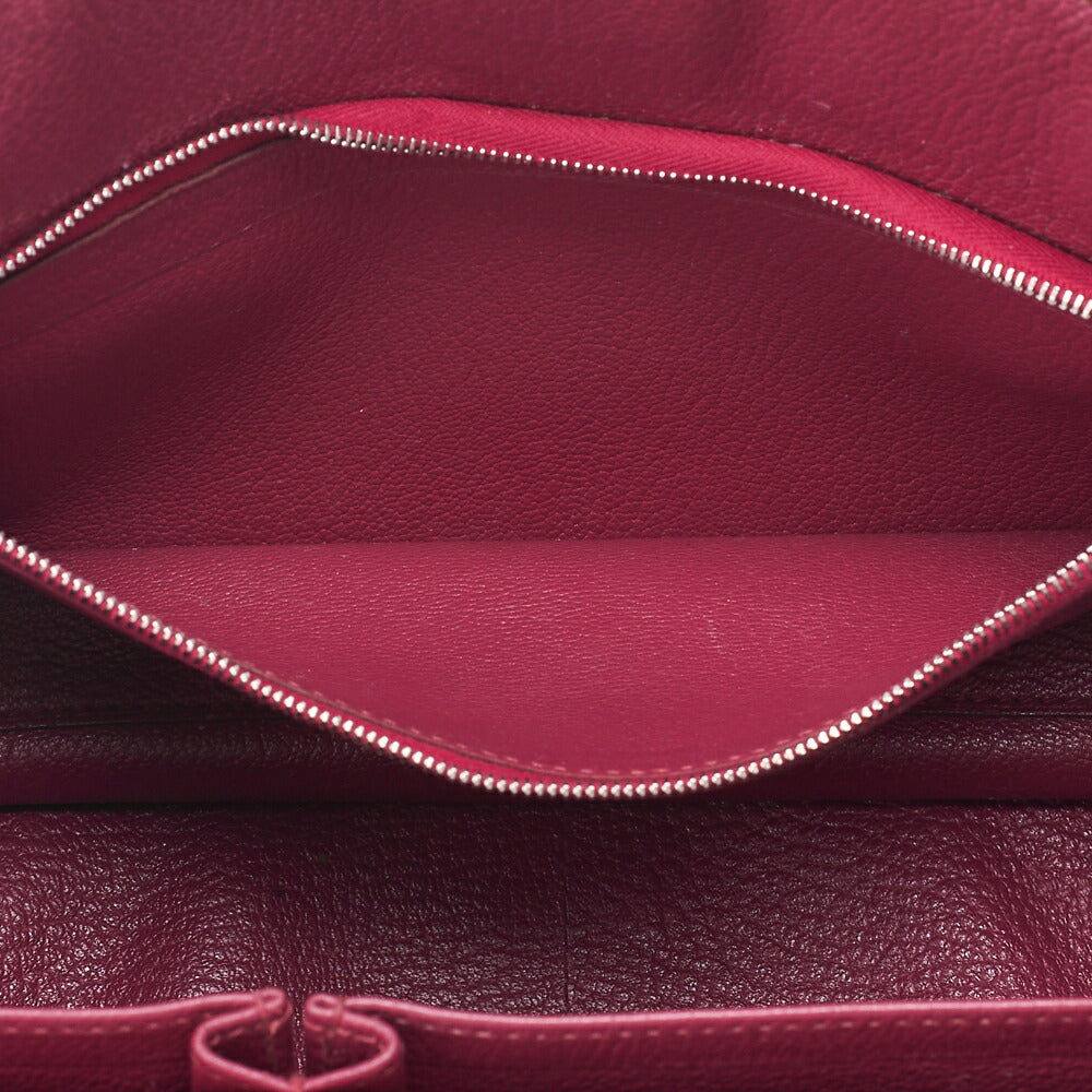 HERMES Gypsy 31 Tryon Cl?mence Shoulder Bag Ruby Silver-Tone Hardware, Pre-Owned