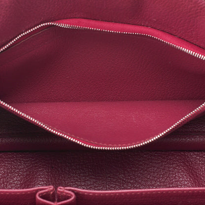 HERMES Gypsy 31 Tryon Cl?mence Shoulder Bag Ruby Silver-Tone Hardware, Pre-Owned