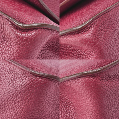 HERMES Gypsy 31 Tryon Cl?mence Shoulder Bag Ruby Silver-Tone Hardware, Pre-Owned