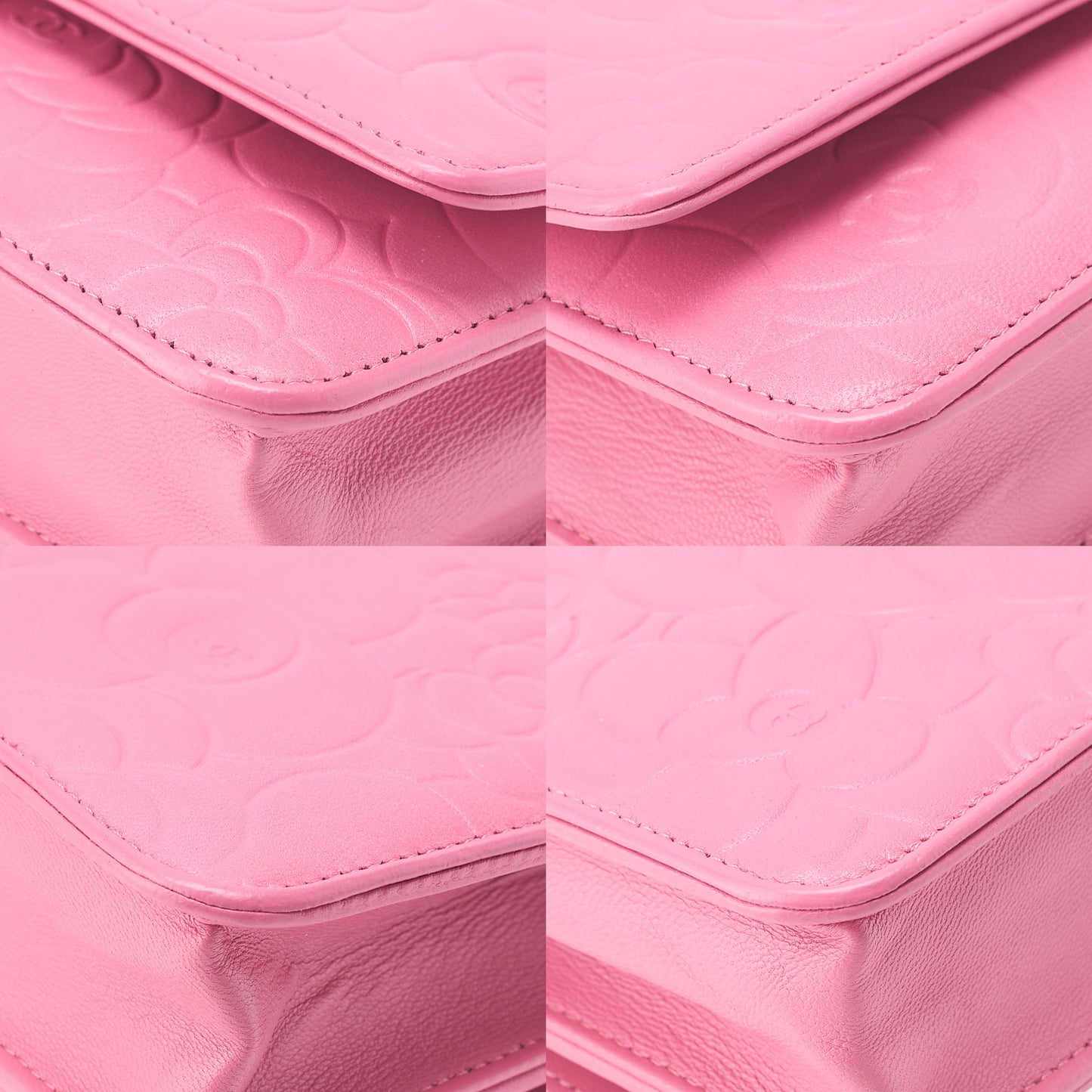 CHANEL Shoulder Bag Chain Wallet Lambskin Pink Gold-Tone Hardware, Pre-Owned