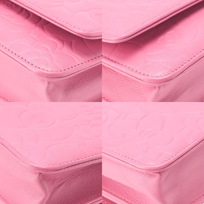 CHANEL Shoulder Bag Chain Wallet Lambskin Pink Gold-Tone Hardware, Pre-Owned