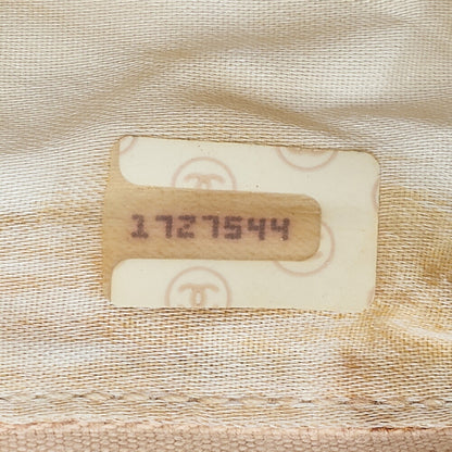 CHANEL Chain Shoulder Bag Matelasse Outside Flap Fringe Chain Shoulder Lambskin Beige Gold-Tone Hardware, Pre-Owned