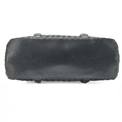 CHANEL Lambskin Bubble Quilt Coco Charm Shoulder Black Silver-Tone Hardware, Pre-Owned