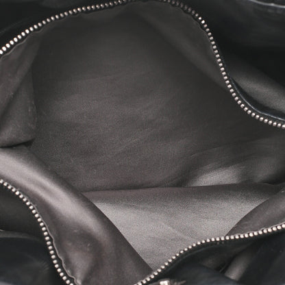 CHANEL Lambskin Bubble Quilt Coco Charm Shoulder Black Silver-Tone Hardware, Pre-Owned