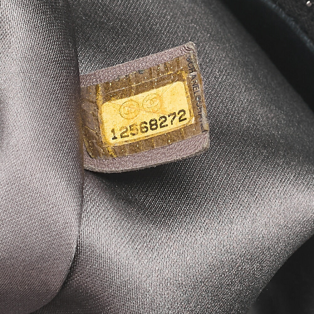 CHANEL Lambskin Bubble Quilt Coco Charm Shoulder Black Silver-Tone Hardware, Pre-Owned