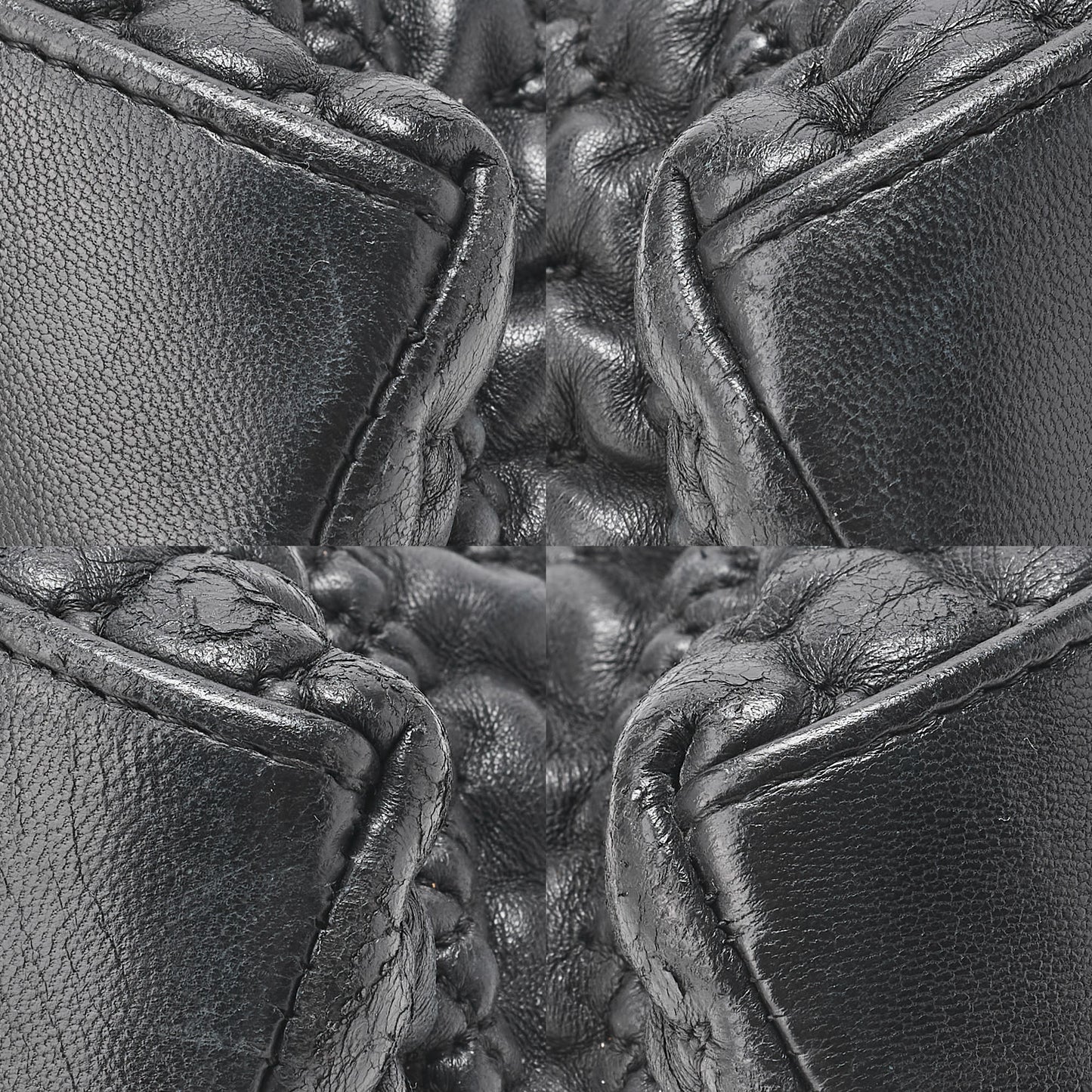 CHANEL Lambskin Bubble Quilt Coco Charm Shoulder Black Silver-Tone Hardware, Pre-Owned