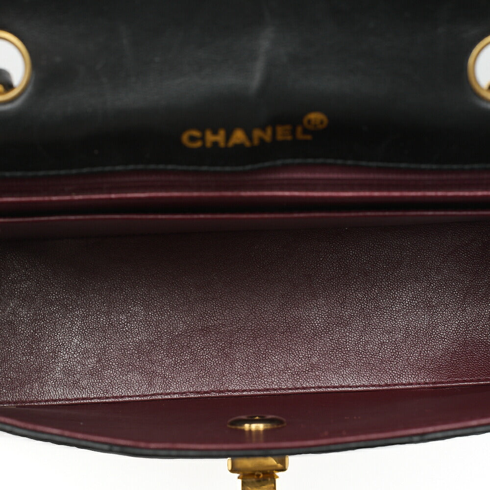CHANEL Chain Shoulder Bag Matelasse 2.55 Turnlock Black Lambskin Gold-Tone Hardware, Pre-Owned