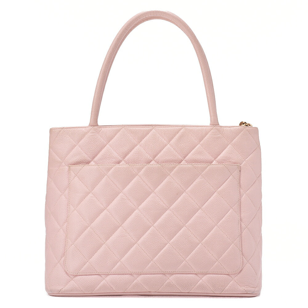 CHANEL Matelasse Reprint Tote Caviar Skin Pink Gold-Tone Hardware, Pre-Owned