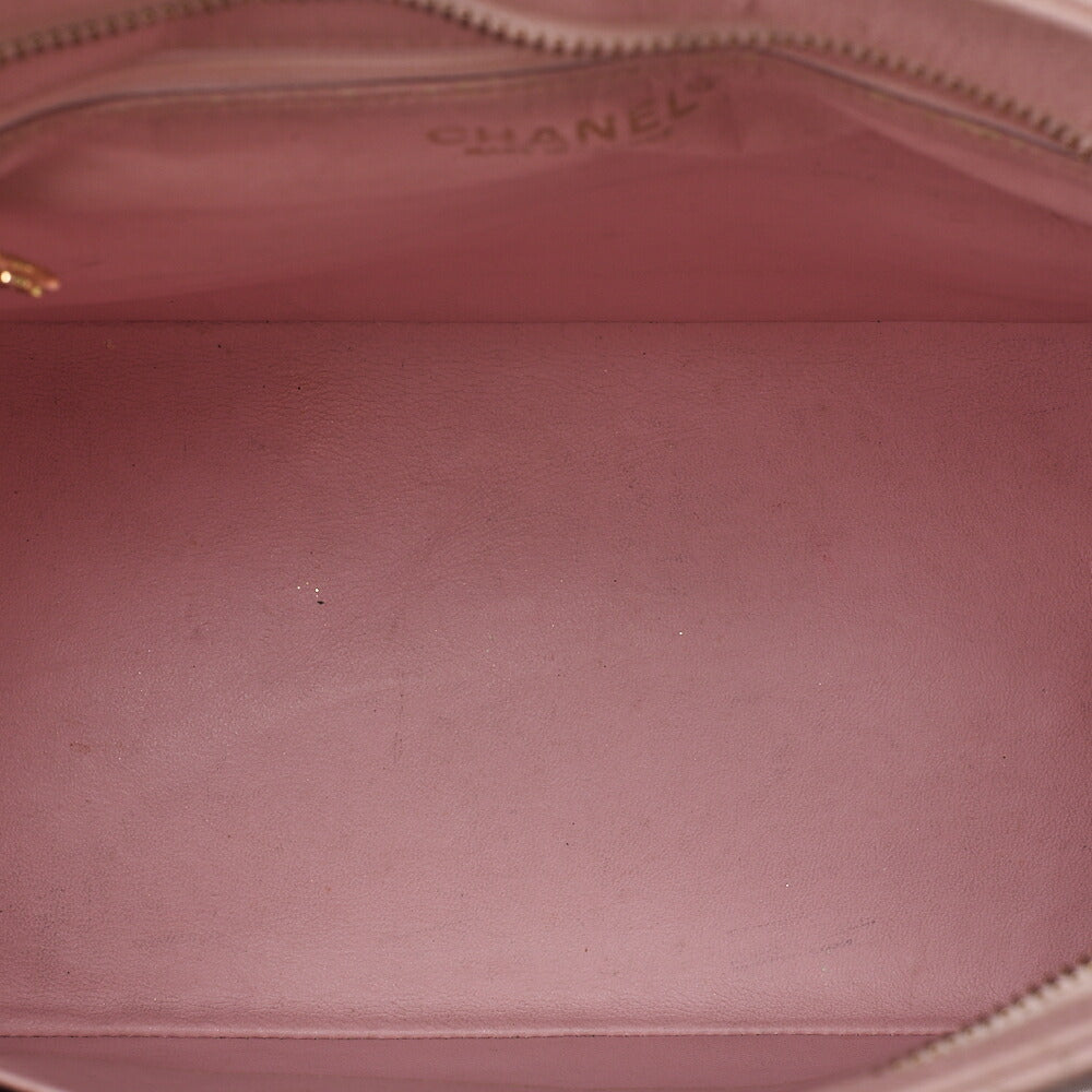 CHANEL Matelasse Reprint Tote Caviar Skin Pink Gold-Tone Hardware, Pre-Owned