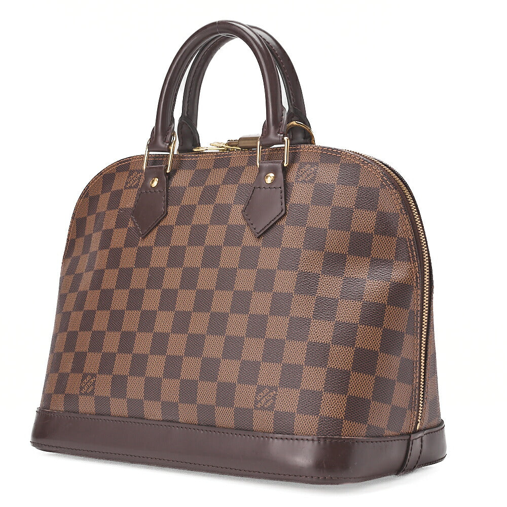 LOUIS VUITTON Louis Vuitton Handbag Alma PM Damier Brown Gold-Tone Hardware, Pre-Owned