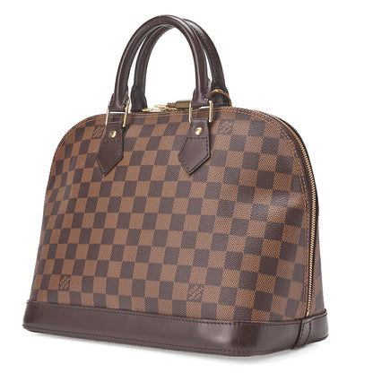 LOUIS VUITTON Louis Vuitton Handbag Alma PM Damier Brown Gold-Tone Hardware, Pre-Owned