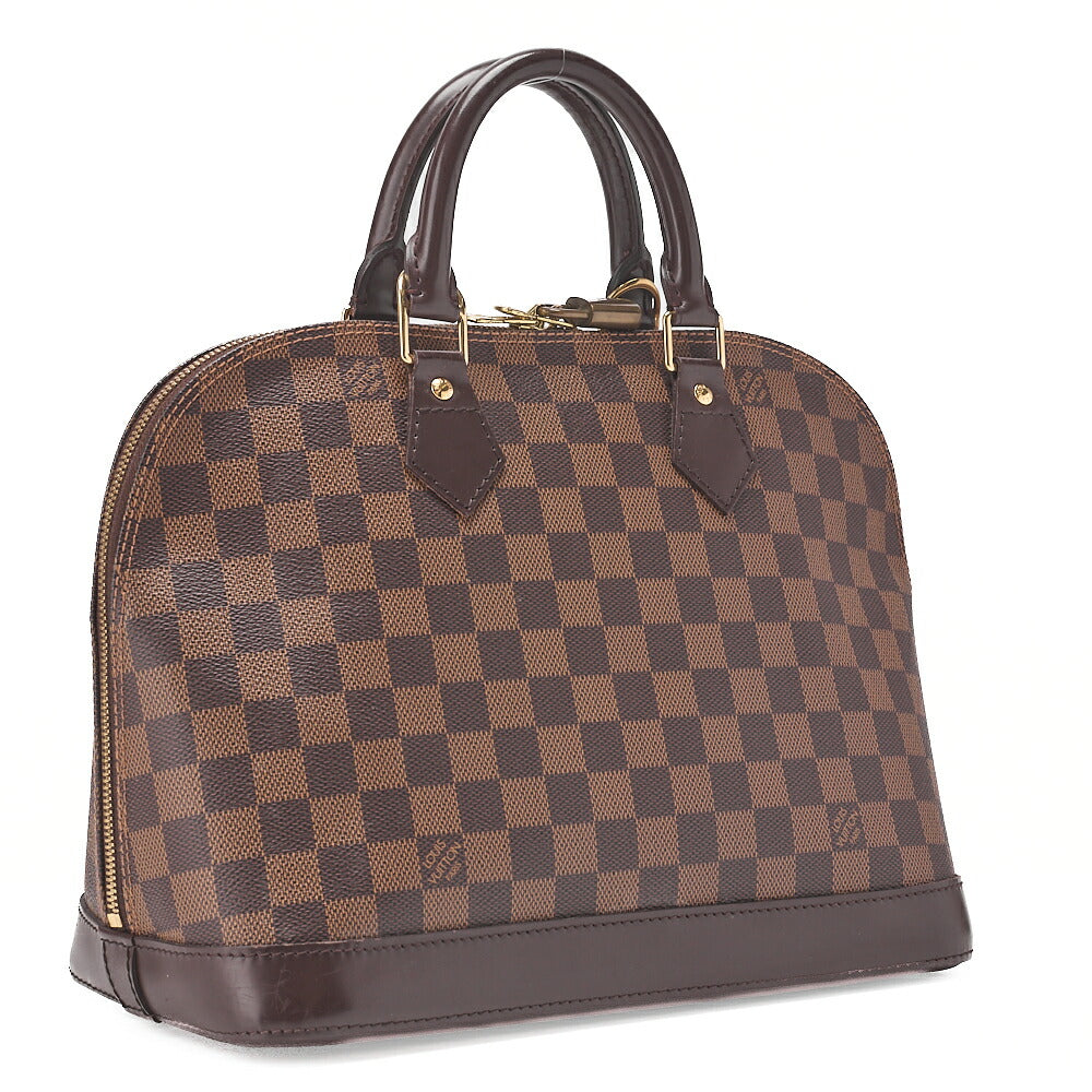LOUIS VUITTON Louis Vuitton Handbag Alma PM Damier Brown Gold-Tone Hardware, Pre-Owned