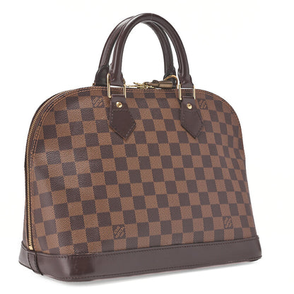 LOUIS VUITTON Louis Vuitton Handbag Alma PM Damier Brown Gold-Tone Hardware, Pre-Owned
