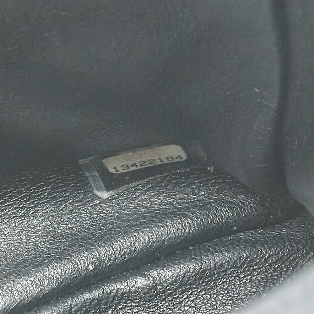 CHANEL Chain Shoulder Bag Deca Matasse Double Flap 32cm Caviar Skin Black Gold-Tone Hardware, Pre-Owned