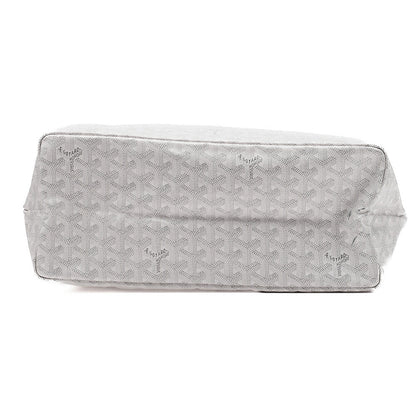 GOYARD  Saint-Louis PM Tote Bag Coated Canvas White Silver-Tone Hardware, Pre-Owned