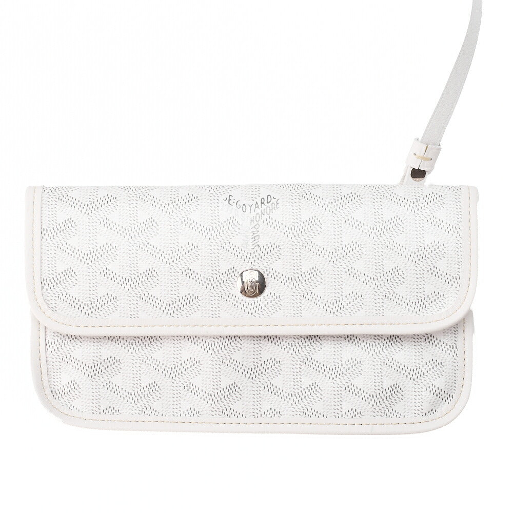 GOYARD  Saint-Louis PM Tote Bag Coated Canvas White Silver-Tone Hardware, Pre-Owned