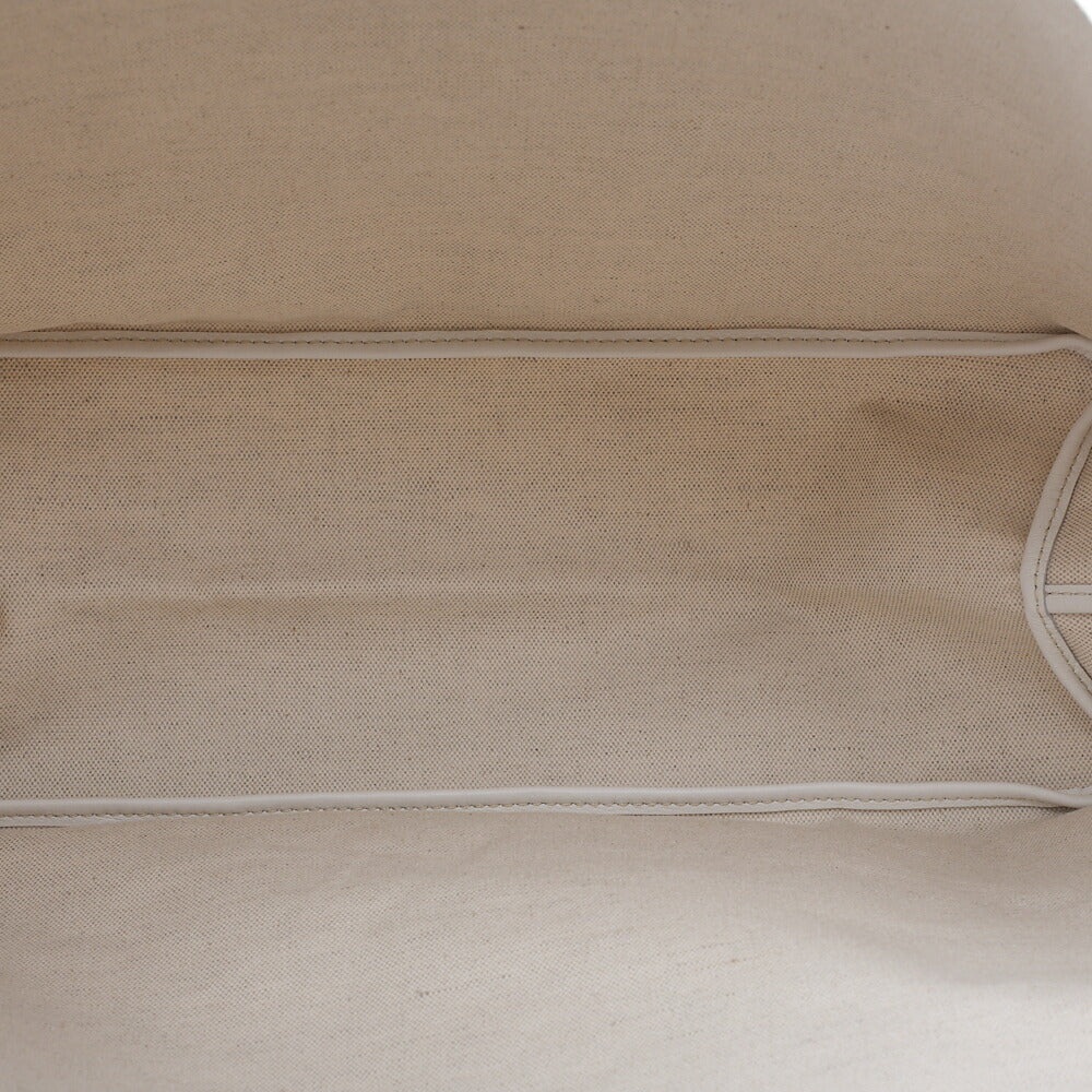 GOYARD  Saint-Louis PM Tote Bag Coated Canvas White Silver-Tone Hardware, Pre-Owned