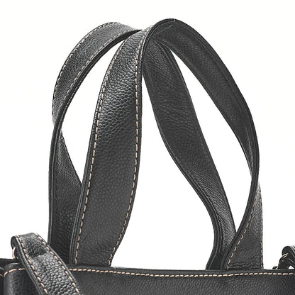 CHANEL Matelasse Tote Bag Handbag 2way Cocomark Caviar Skin Black Silver-Tone Hardware, Pre-Owned