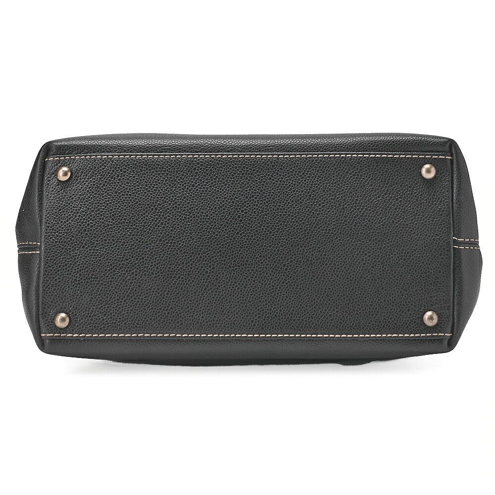 CHANEL Matelasse Tote Bag Handbag 2way Cocomark Caviar Skin Black Silver-Tone Hardware, Pre-Owned