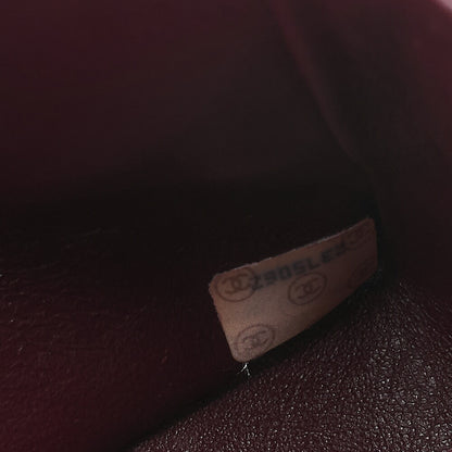 CHANEL Lambskin Matelasse W Flap 25 Chain Shoulder Black Gold-Tone Hardware, Pre-Owned