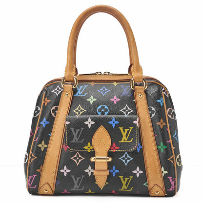LOUIS VUITTON Louis Vuitton Monogram Multicolor Priscilla Handbag M40097 Black Gold-Tone Hardware, Pre-Owned