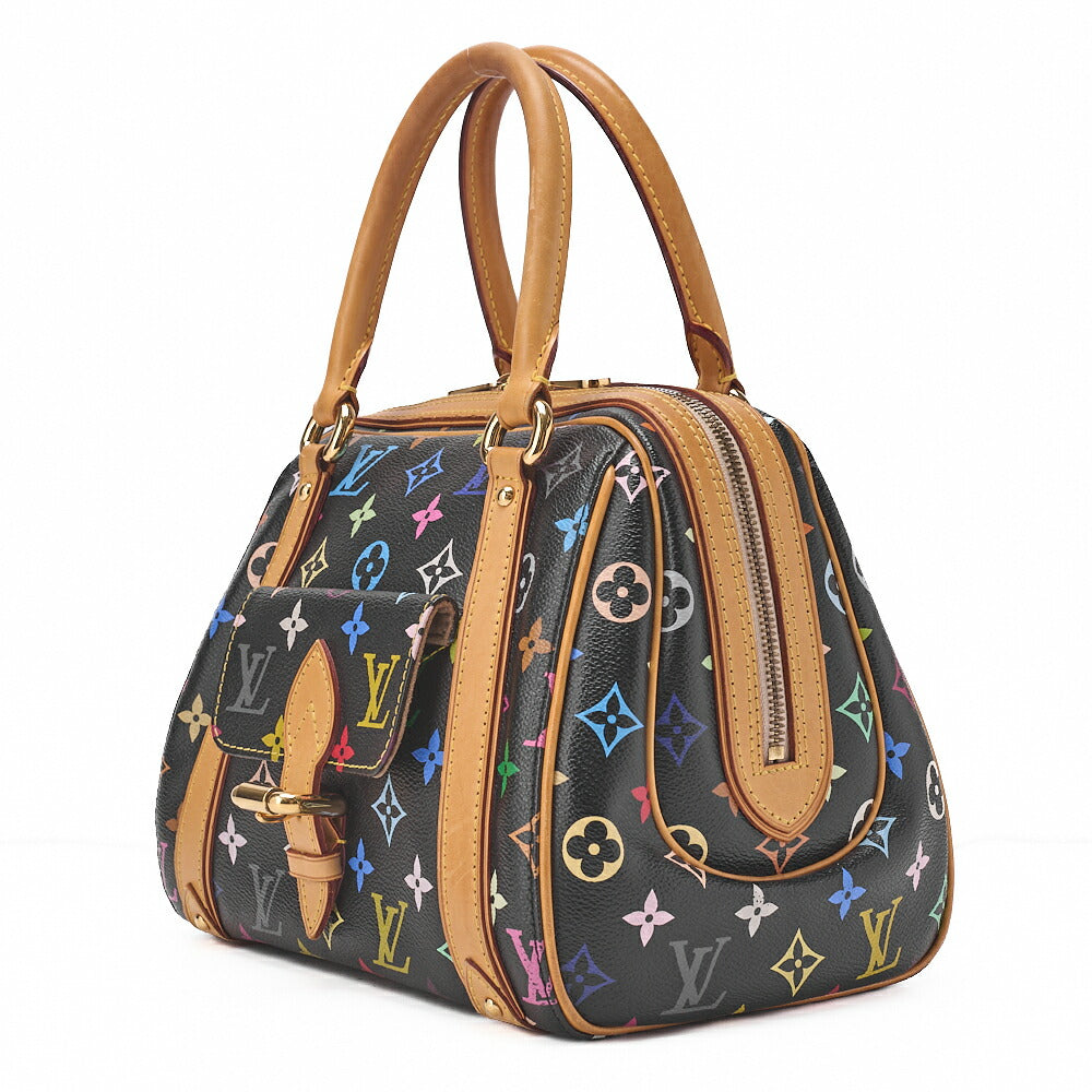LOUIS VUITTON Louis Vuitton Monogram Multicolor Priscilla Handbag M40097 Black Gold-Tone Hardware, Pre-Owned
