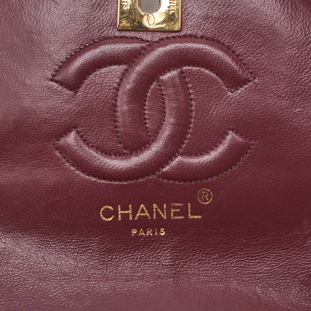 CHANEL Shoulder Bag Mini Matelasse 17cm Lambskin Half Round Flap Black Gold-Tone Hardware, Pre-Owned