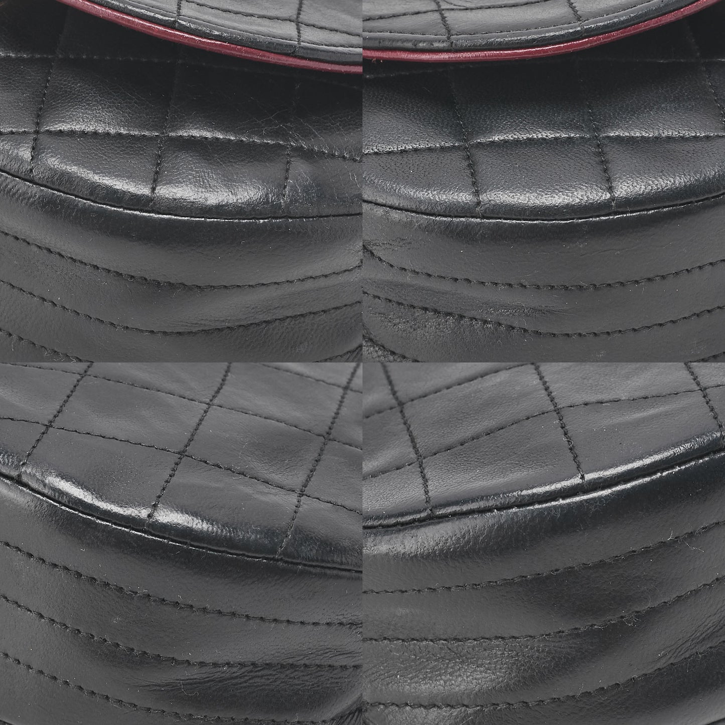 CHANEL Shoulder Bag Mini Matelasse 17cm Lambskin Half Round Flap Black Gold-Tone Hardware, Pre-Owned