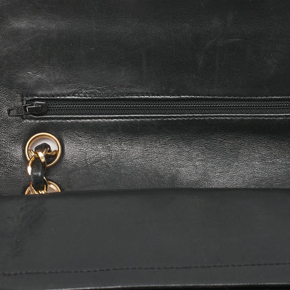 シャネル マトラッセ ダブルフラップ 23cm チェーンショルダー ラムスキン 黒 ゴールド金具 中古品