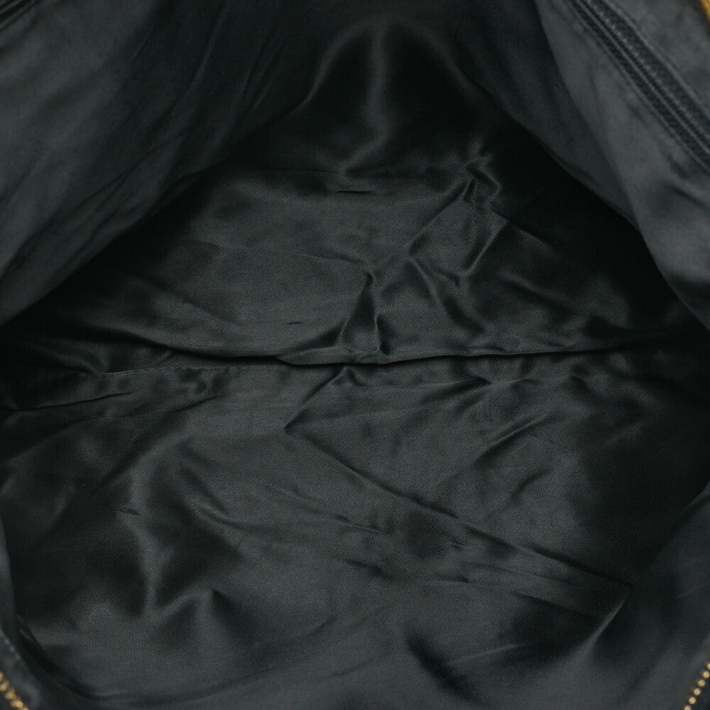 CHANEL Caviar Skin Coco Mark Square Shape Chain Tote Black Gold-Tone Hardware, Pre-Owned