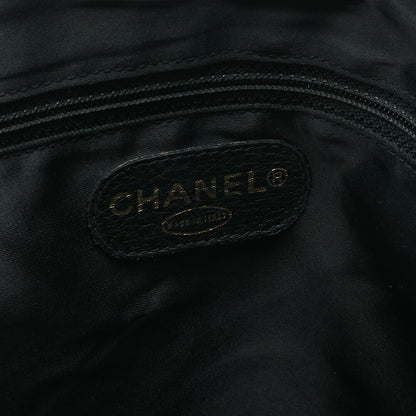 CHANEL Caviar Skin Coco Mark Square Shape Chain Tote Black Gold-Tone Hardware, Pre-Owned